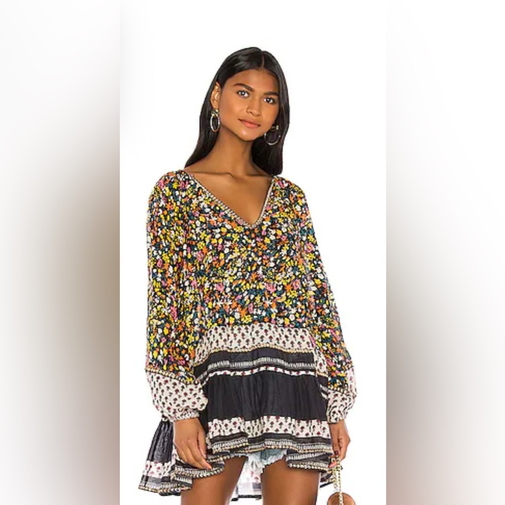 Free People Gardenia Floral Tunic Dress - Medium